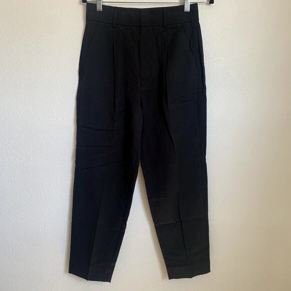 NWT Everlane The Way High Drape Pant in Black - Picture 4 of 15